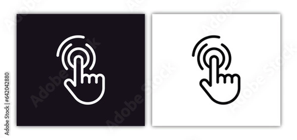 Fototapeta interactivity icon isolated in white and black colors. interactivity outline vector icon from augmented reality collection for web, mobile apps and ui.