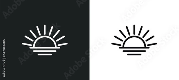 Fototapeta sun icon isolated in white and black colors. sun outline vector icon from brazilia collection for web, mobile apps and ui.
