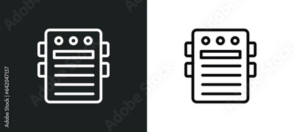 Fototapeta guitar pedal icon isolated in white and black colors. guitar pedal outline vector icon from music collection for web, mobile apps and ui.