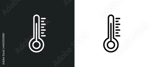 Fototapeta thermostat icon isolated in white and black colors. thermostat outline vector icon from smart house collection for web, mobile apps and ui.