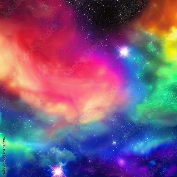 Obraz Galaxy rainbow artwork