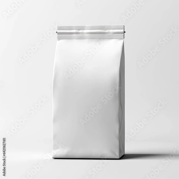 Fototapeta Stand-up pouch bags isolated on white background. AI Generated