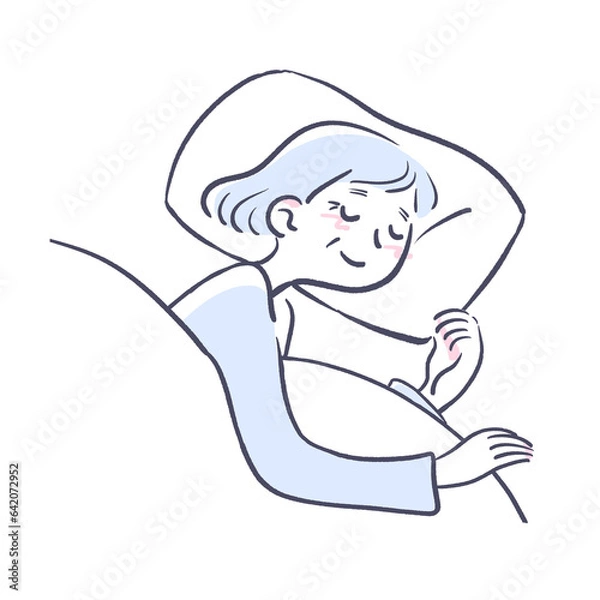 Obraz すやすやと眠るおばあちゃん