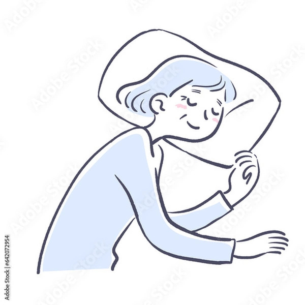 Obraz 笑顔で眠るおばあさん　