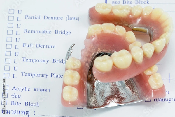 Obraz order denture for dental lab with dentures