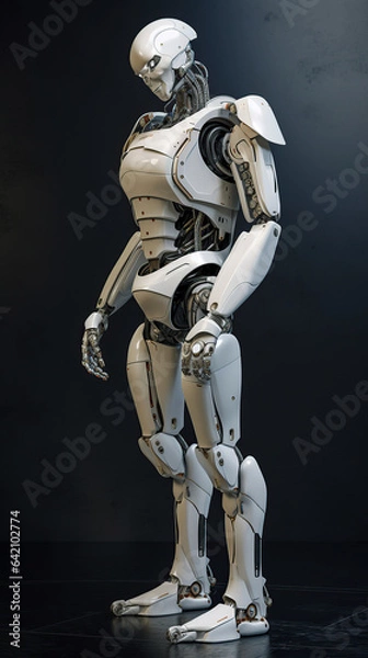 Obraz ai generated illustration full length of futuristic modern robot