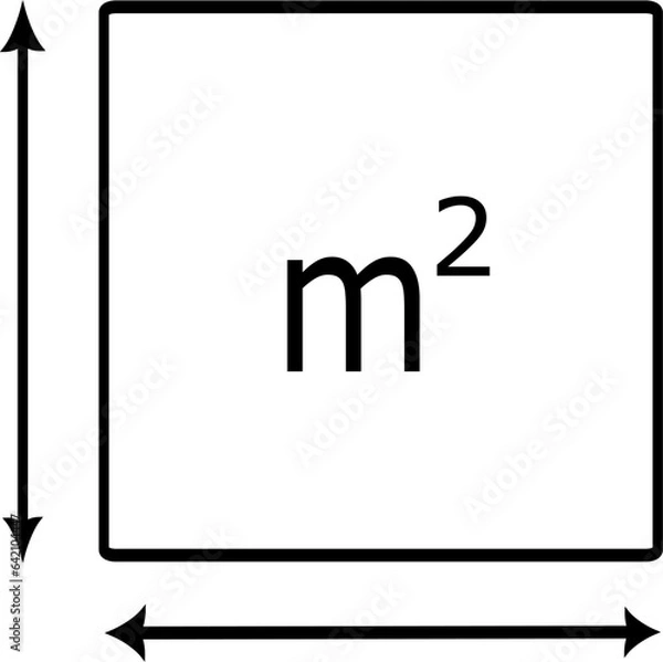 Obraz Square metre concept , editable vector design.
