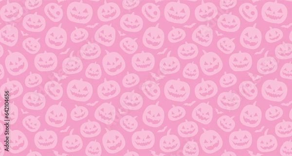 Fototapeta ベクター背景画像 シームレス ハロウィン ピンク