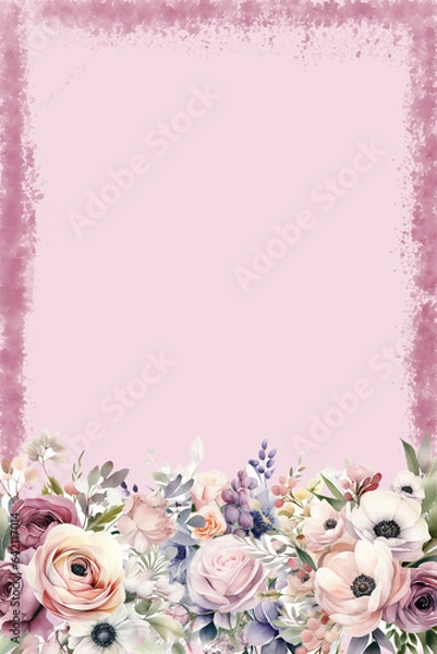 Obraz wedding card, background flowers