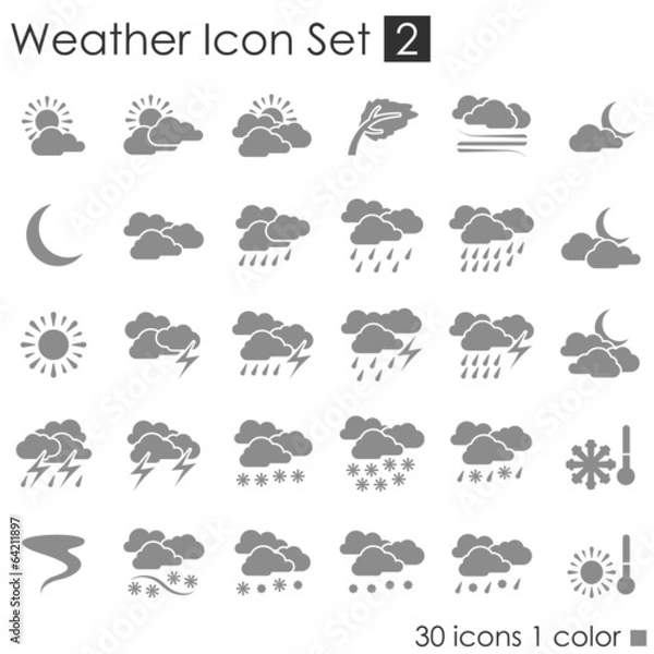 Fototapeta Weather Icon Set 2
