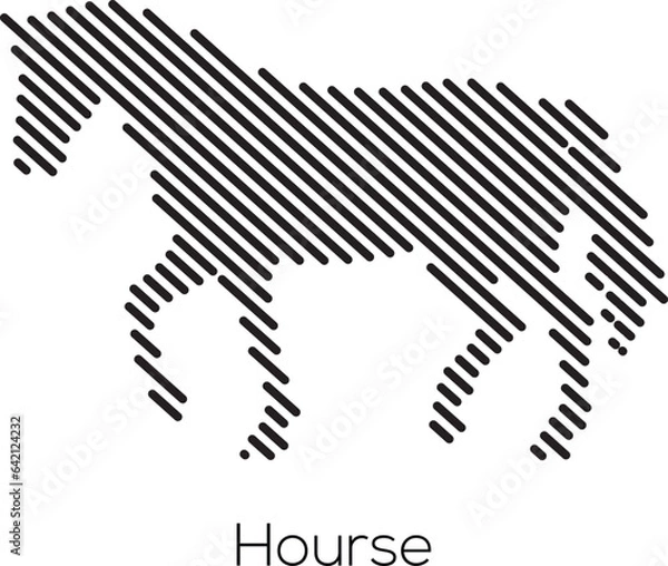 Fototapeta Parallel lines vector art design monochrome