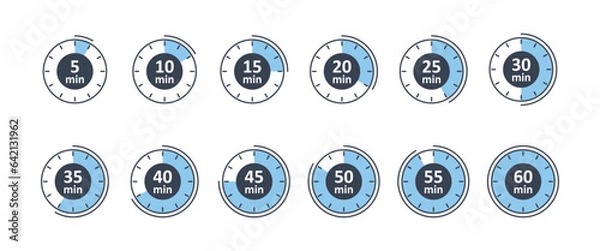 Fototapeta Timer icon vector illustration. Clock on isolated background. Time sign concept.