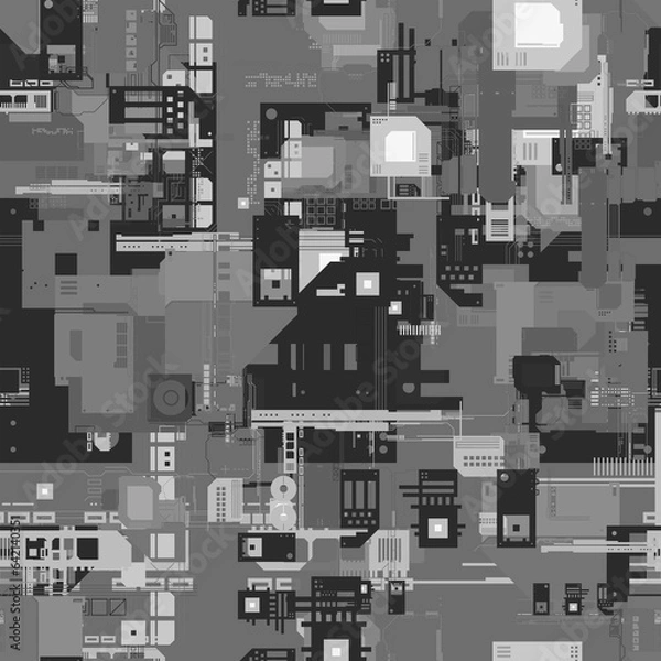 Fototapeta SCIFI displacement map for 3d texture