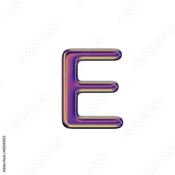 Obraz 3D Letter E