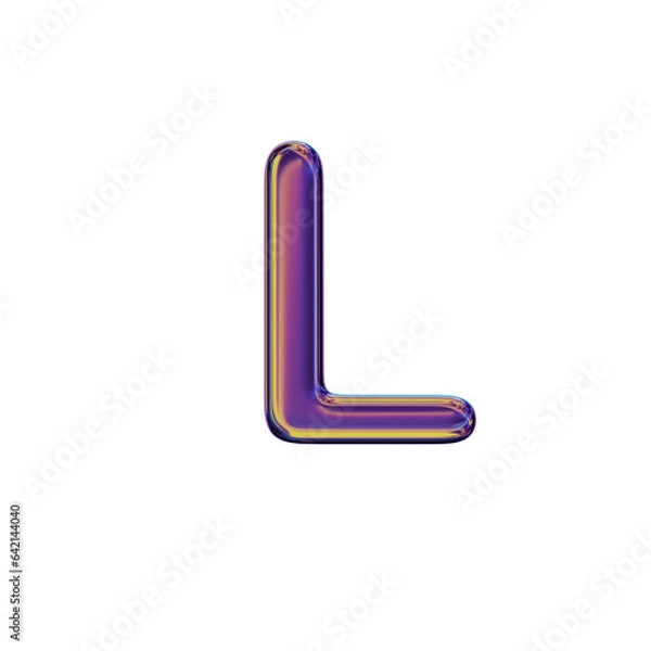 Obraz 3D Letter L