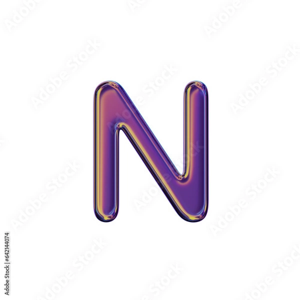 Obraz 3D Letter N