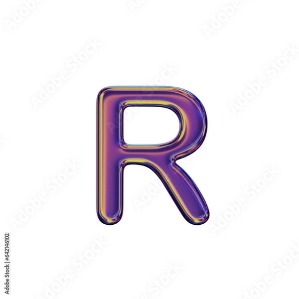 Obraz 3D Letter R