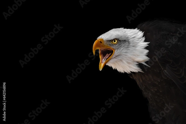 Fototapeta Screaming bald eagle