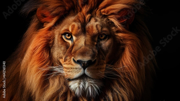Fototapeta Lion of Judah, exuding strength and power. Christian conceptual illustration. AI-generated image	
