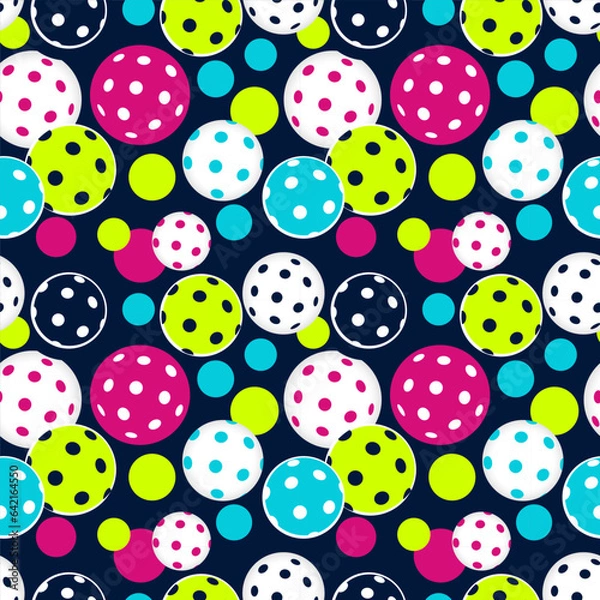 Obraz Seamless Pattern of pickleball balls