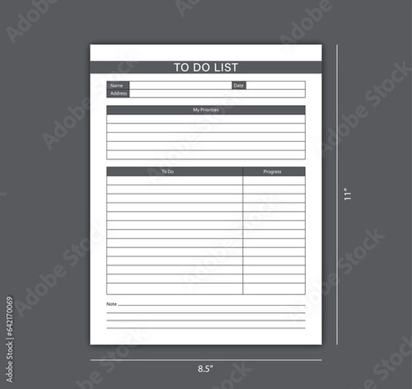 Obraz To do list kdp interior