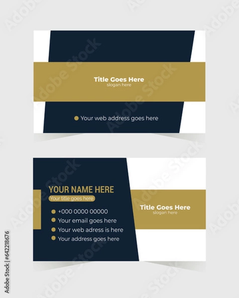 Obraz Modern and clean professional business card template
