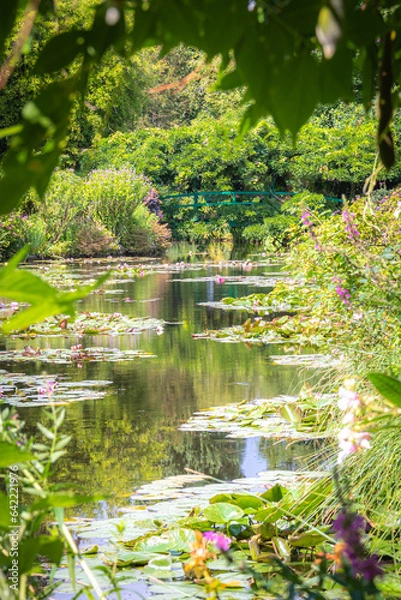Fototapeta The water lily pond in the garden at the home of Claude Monet in Giverny, Normandy, Eure, France