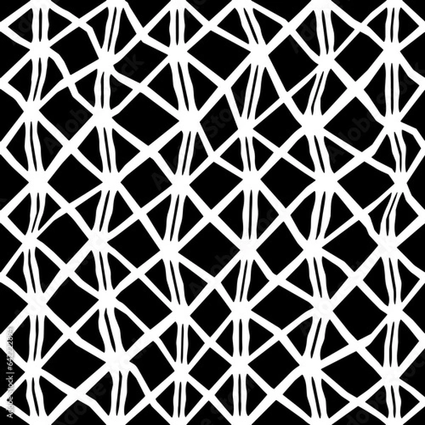 Fototapeta White background with black pattern.Repeat Pattern for fashion, textile design,  on wall paper, wrapping paper, fabrics and home decor. Seamless pattern in grunge style.