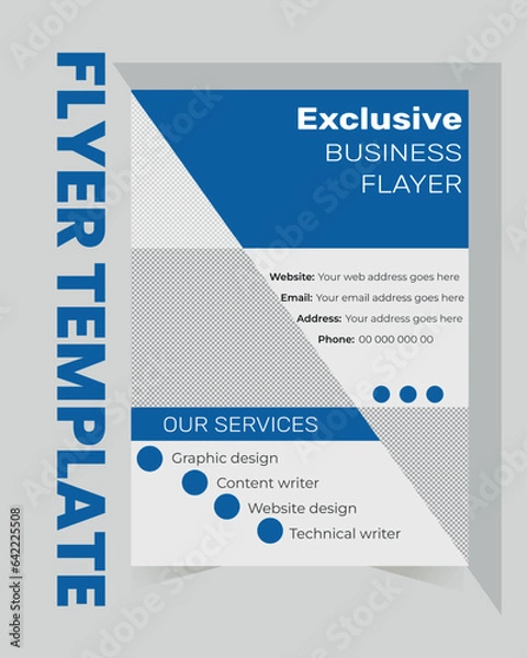 Fototapeta Flat design minimalist flyer template design
