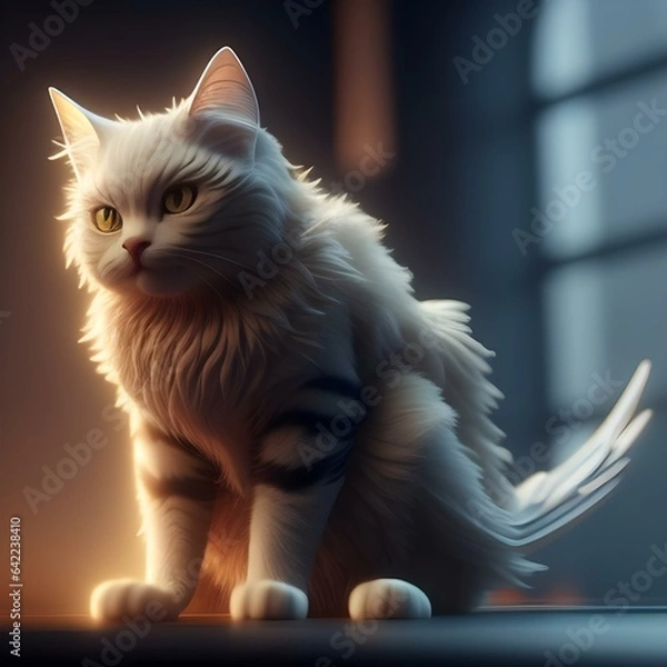 Obraz Winged cat AI