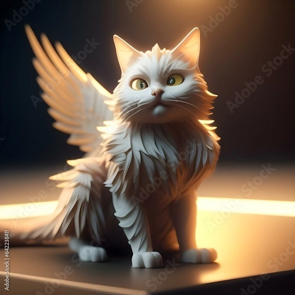 Obraz Winged cat AI