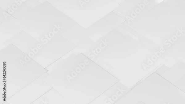 Obraz Clean off-white squares background wallpaper banner. Elegant minimalist 3d illustration.