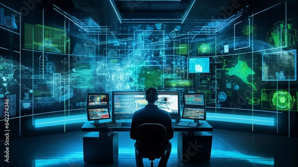 Obraz Automated Data Harvesting - Web Scraping Technology and Software Concept Illustration