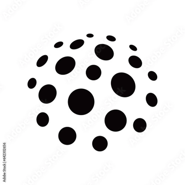 Obraz black block polka dot logo design