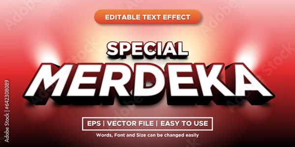 Obraz 3D style independent special text effects can be edited