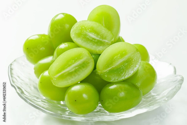 Fototapeta カットした大粒のシャインマスカット