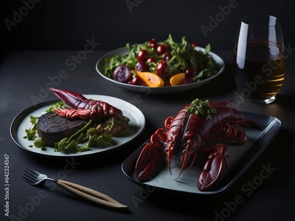 Obraz seafood with vegetables