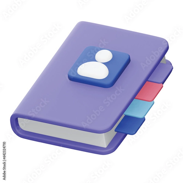 Obraz Business book 3d rendering isometric icon.