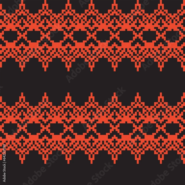 Obraz Colourful Snowflakes Fair Isle Seamless Pattern Design
