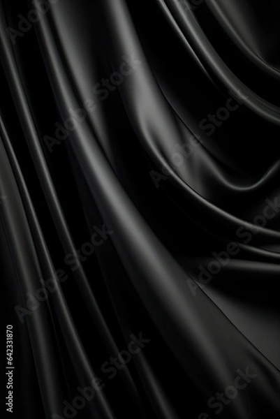 Obraz black satin background - generative ai