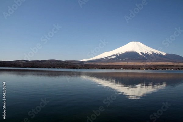 Fototapeta 山中湖からの富士山