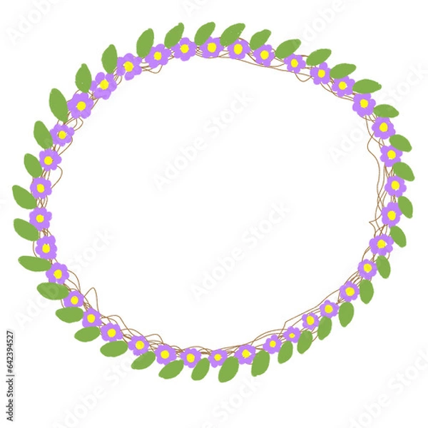 Obraz frame with flowers