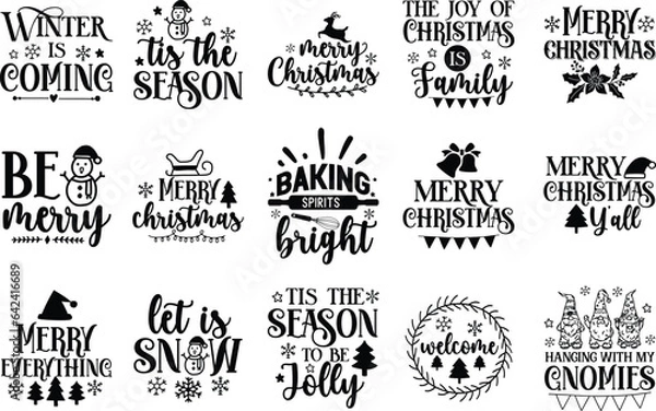 Obraz Christmas Gnomes SVG Bundle