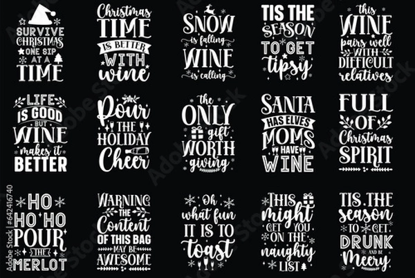 Obraz Christmas Wine Bag SVG Bundle