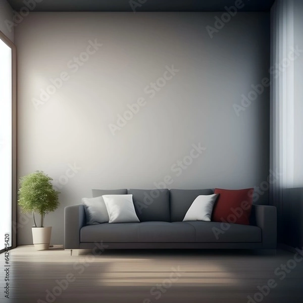 Obraz Modern living room blank wall
