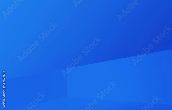 Obraz Abstract geometric blue background with color gradient, 3d render