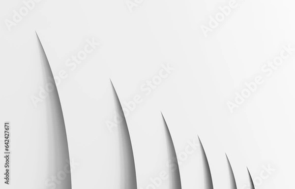 Obraz White abstract background with scratches, 3d render