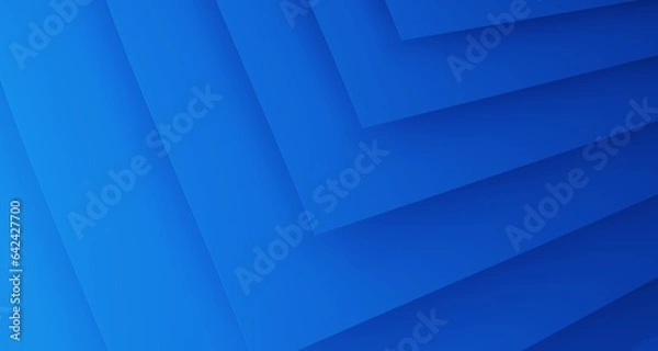 Obraz Blue abstract geometric background, bright background, 3d render