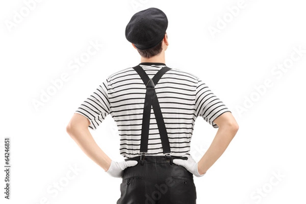 Fototapeta Mime dancer shot from behind