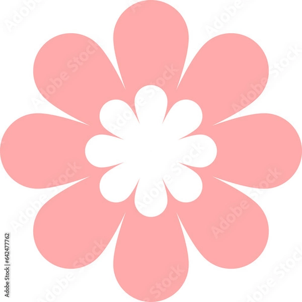 Obraz pink flower icon
